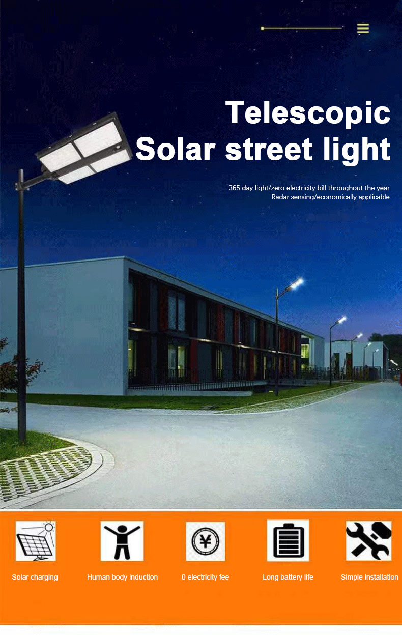 Luz de rua solar led