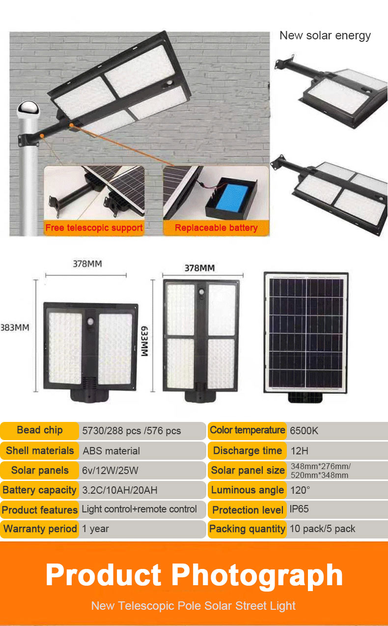 Luz de rua solar led