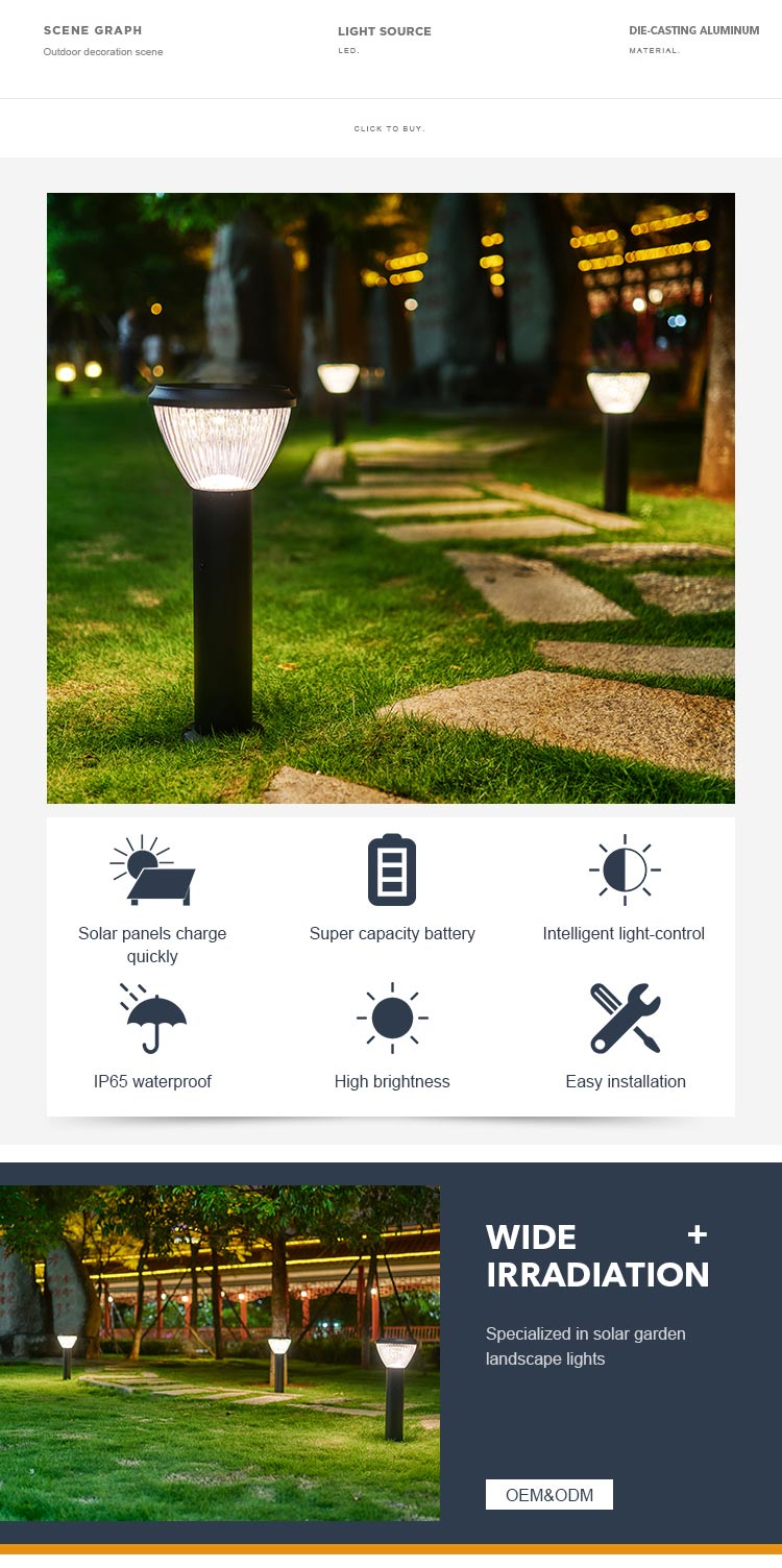 Luz Solar Led para Gramado