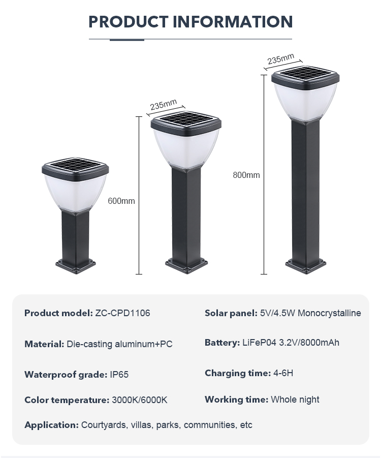 Luz solar para jardim