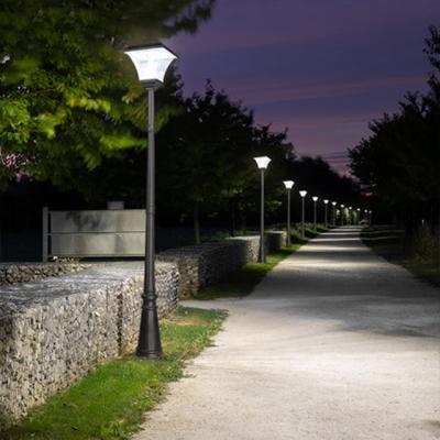 Logótipo personalizado Luz de jardim solar Jardim Villa Bollard Luz ao ar livre à prova d'água Jardim comunitário Gramado Luz de poste alto
