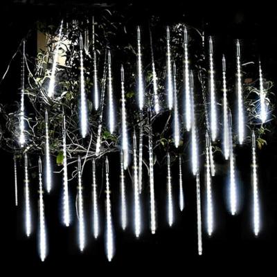 8 Tubos Chuva de Meteoros Chuva Led Luzes de Corda de Fada Guirlandas de Rua Decorações de Árvore de Natal para Decoração de Ano Novo ao Ar Livre