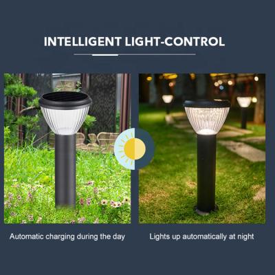 Moderna Ip65 à prova d'água poste de iluminação para decoração de jardim paisagem luz solar led para gramado