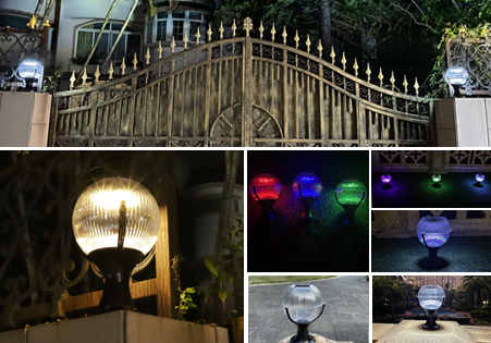 Luzes solares LED multicoloridas decorativas luxcurz para jardim ao ar livre em casa
